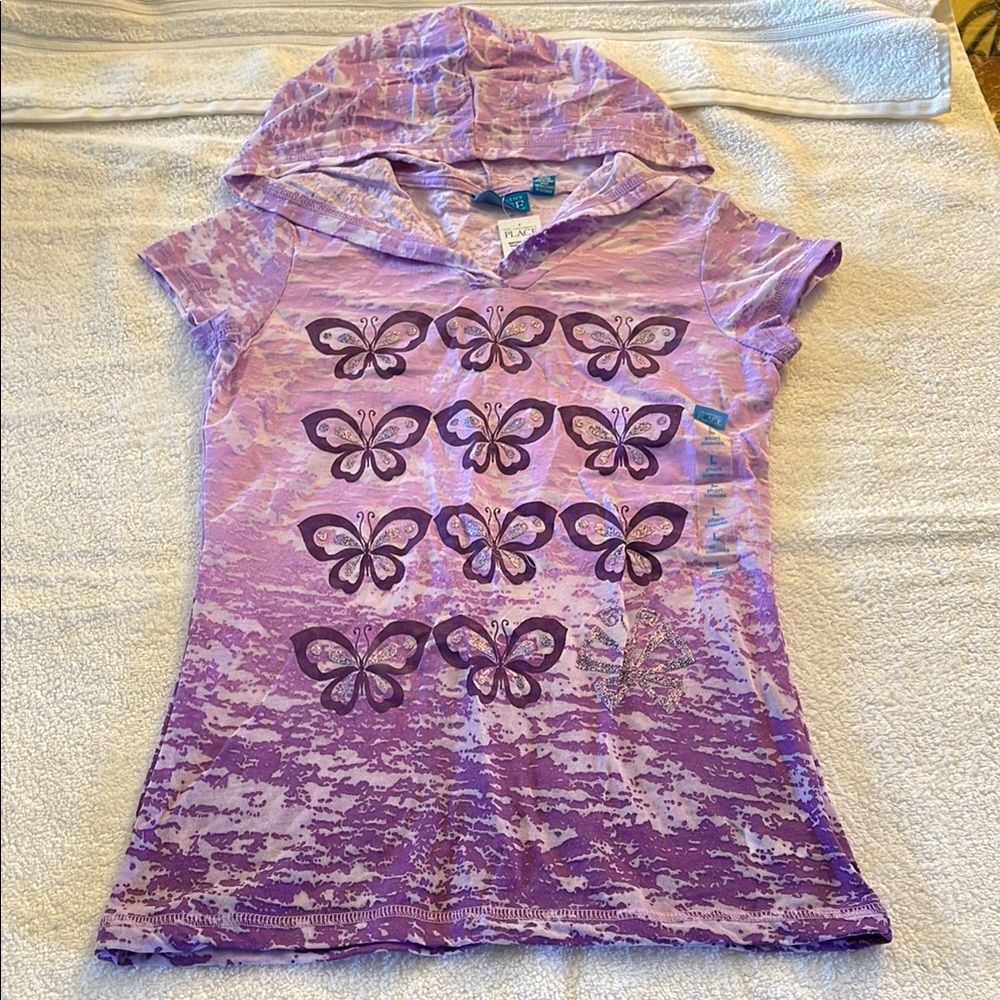 The Children's Place Purple Graphic Fitted Polo Shirt